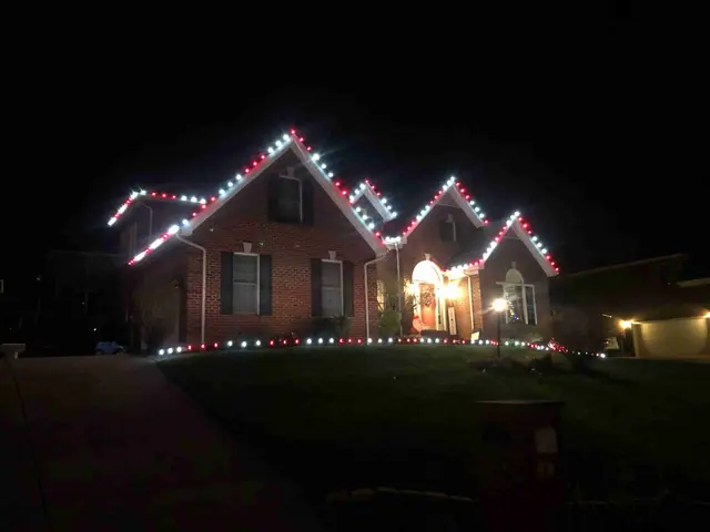 Christmas light installation by Royal Lights VA