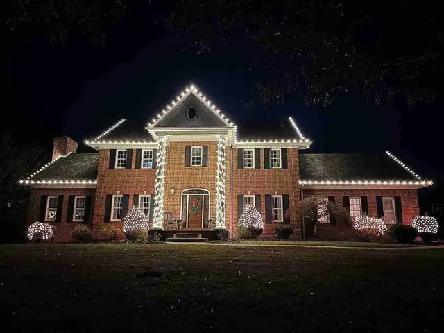 Christmas light installation by Royal Lights VA