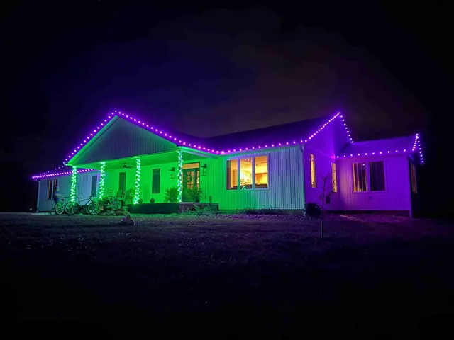 Christmas light installation by Royal Lights VA